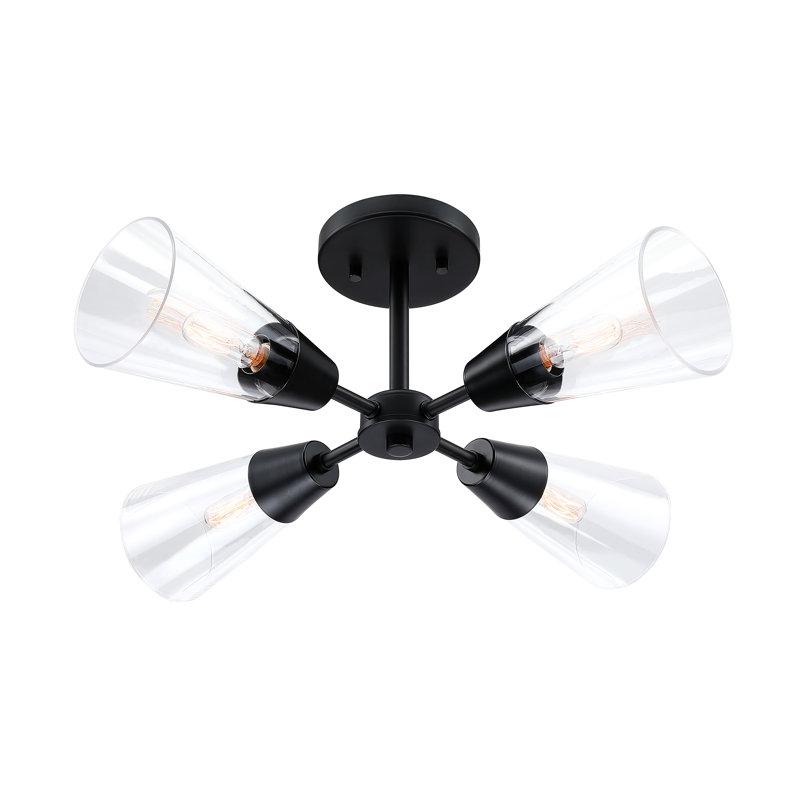 Norro Glass Semi Flush Mount