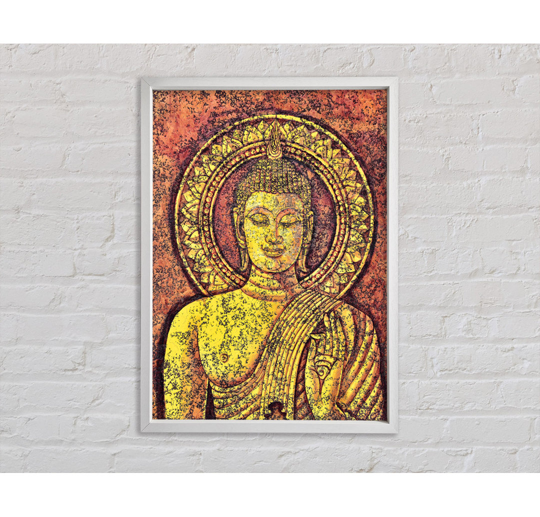 Goldener Buddha 1 - Einzelner Bilderrahmen Kunstdrucke auf Leinwand