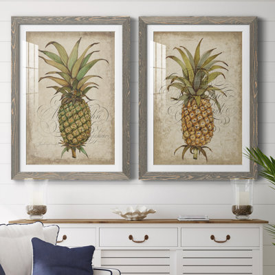 Pineapple Study I encadré mat - prêt à accrocher