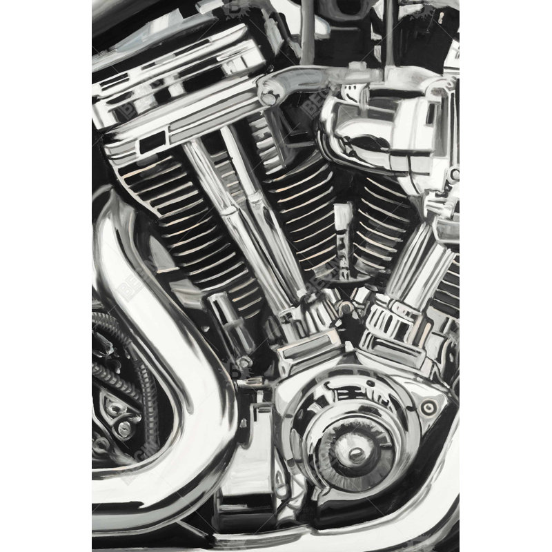 "Mécanisme d'une moto" sur toile