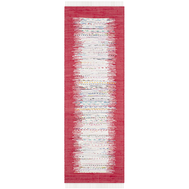 Pascual Hand Woven Cotton Abstract Rug, Runner 2'3" x 7'