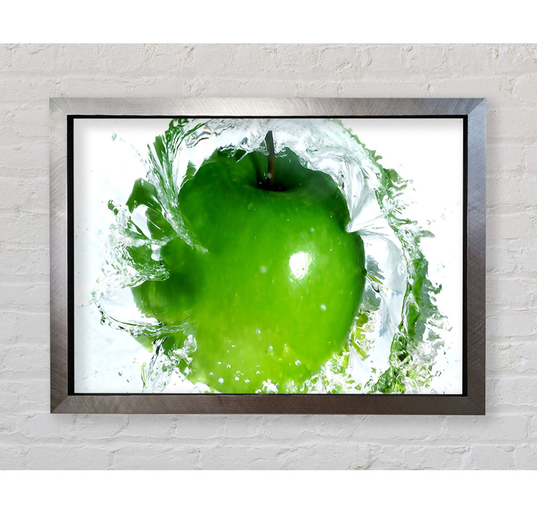 Apple Water Splash - Einzelner Bilderrahmen Kunstdrucke