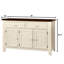 Buffet en bois d'hévéa 2 tiroirs Amparo