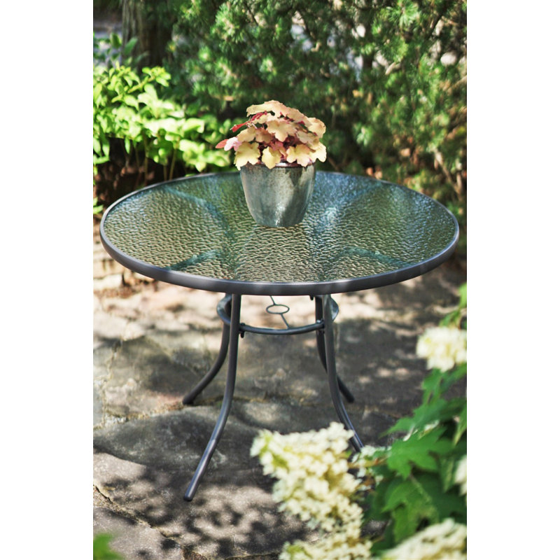 Maralou Round Metal Outdoor Bistro Table , 40'' in. W 40'' in. D
