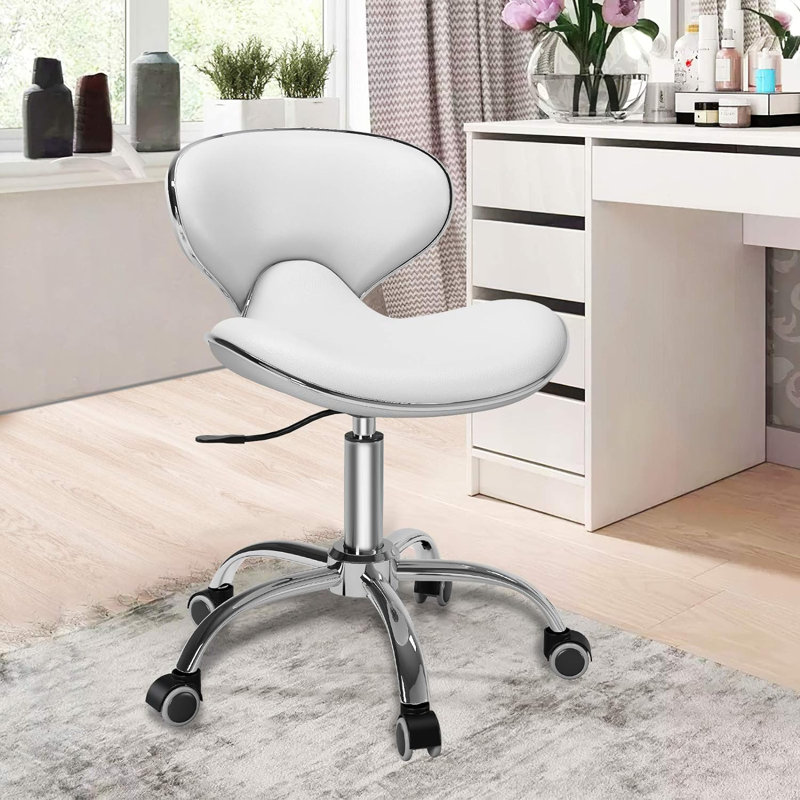 Backed Adjustable Height Ergonomic Industrial Stool