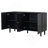 Four-Door Sideboard with Wavy Pattern Doors, Cylindrical Legs, and Sleek Metal Handles-425742556