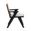 Chaise avec accoudoirs en bois massif Anderer