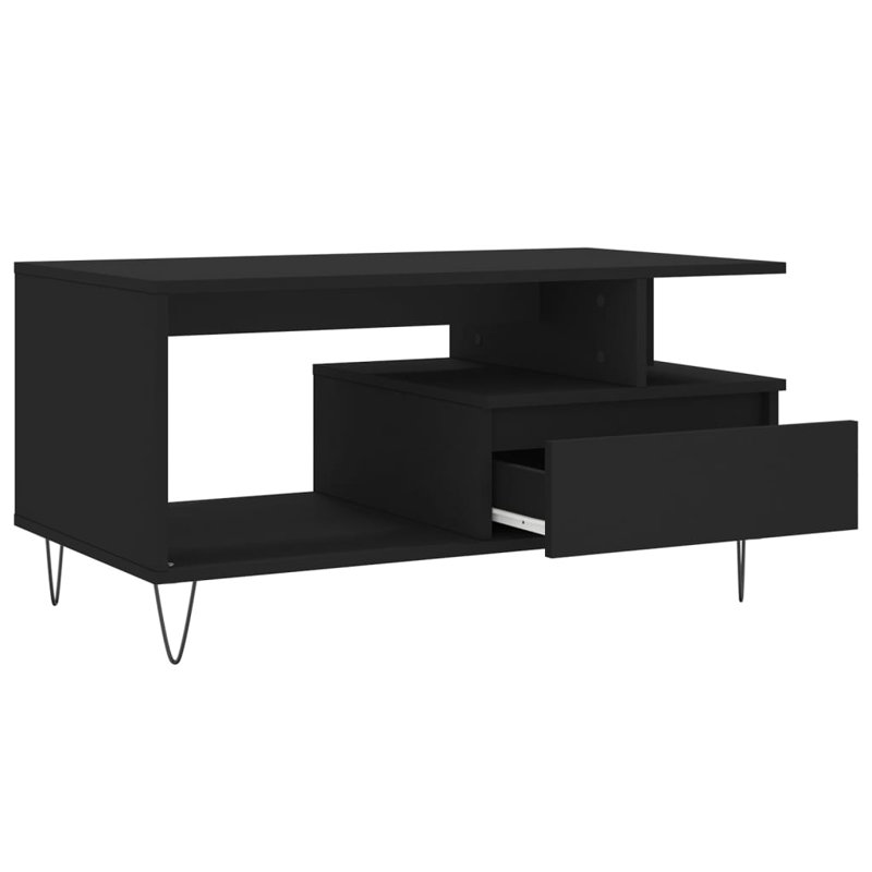 Coffee Table with Storage, Black