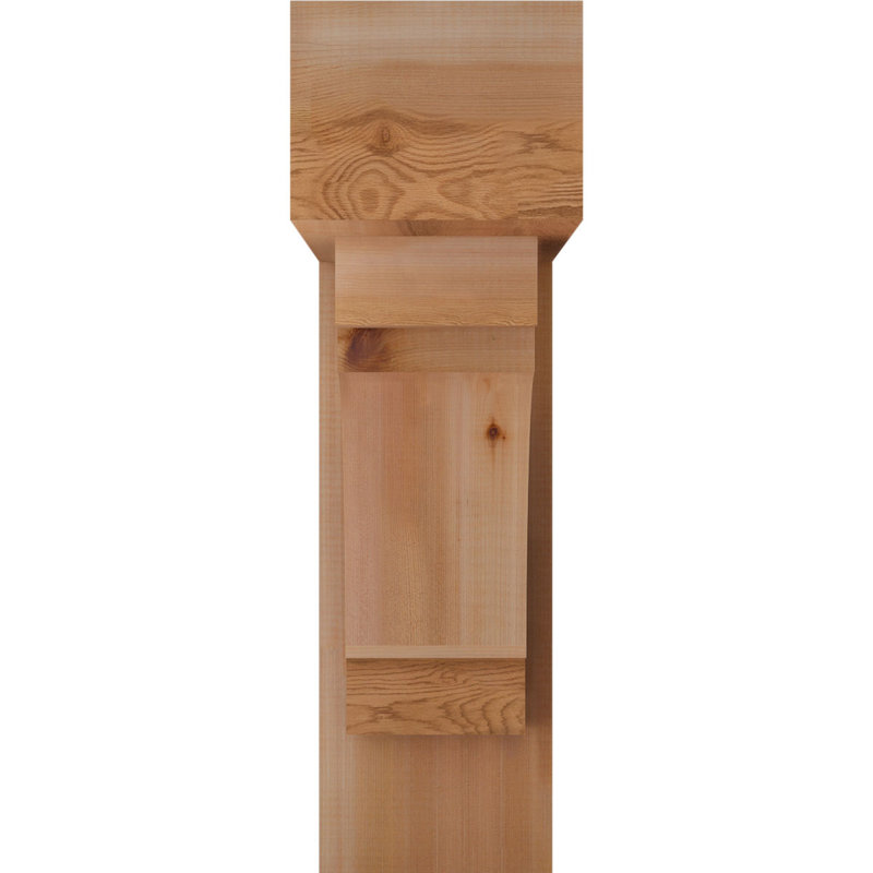 Support Merced Block avec support décalé, 28 x 24, Cèdre rouge occidental de l 8 po (scié brut)