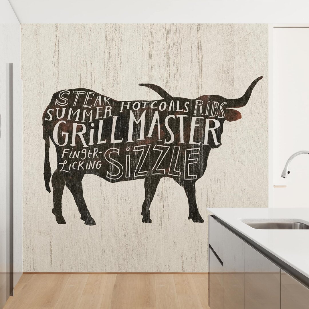 Strukturierte Fototapete Farmyard BBQ - Beef 2,4 m x 240 cm