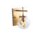 Aurelia 1-Light Modern Armed Sconce with Globe Glass Shade