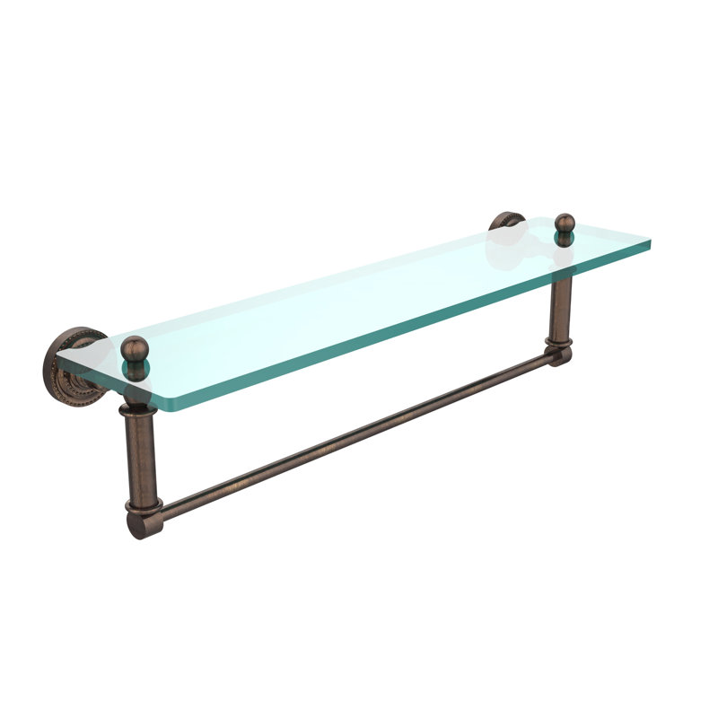 Marchmont Bracket Shelf with Towel Bar, 16", Venetian Bronze
