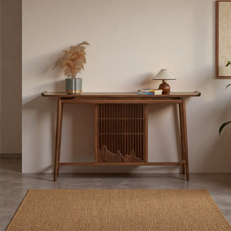 Console de hall d'entrée en bois de frêne, H 35,43 po x l 47,24 po x P 11,81 po