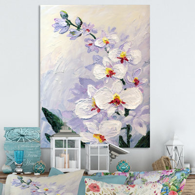 Fleur d'orchidée blanche moderne - peinture