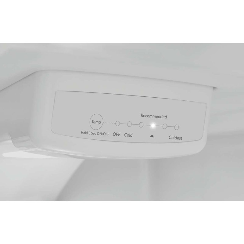 White Compact Top Freezer Refrigerator with Ice Maker