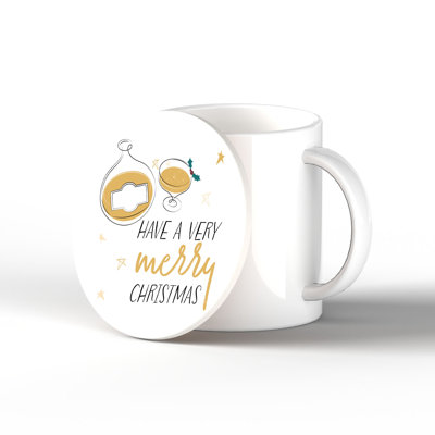 Carley Ceramic Round 1 Piece Coaster