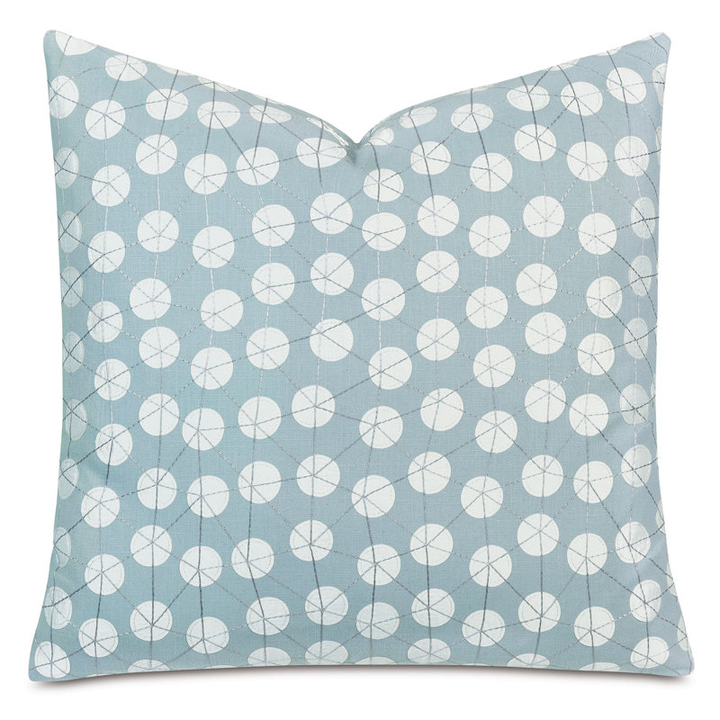 Embroidered Reversible Throw Pillow