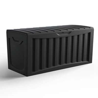 All-in Furniture 46.5'' W 90 Gallons Water Resistant Resin Lockable Deck Box in Black