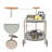 25.4'' H x 16.5'' W 2-tier Utility Cart with Wheels-98973282