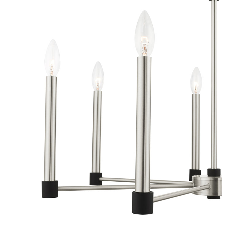 Orean 7 - Light Dimmable Classic / Traditional Chandelier, Brushed Nickel
