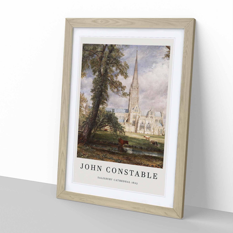 Salisbury Cathedral Vol.1 by John Constable - Picture Frame Graphic Art, 36cm H x 27cm W x 2cm D