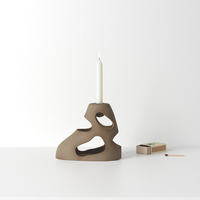 6.25'' H Concrete / Cement Tabletop Candlestick