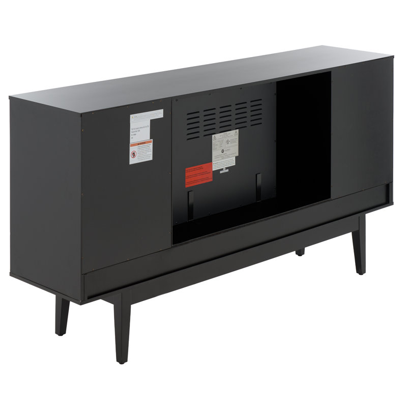 Simms Midcentury Fireplace With Media Storage