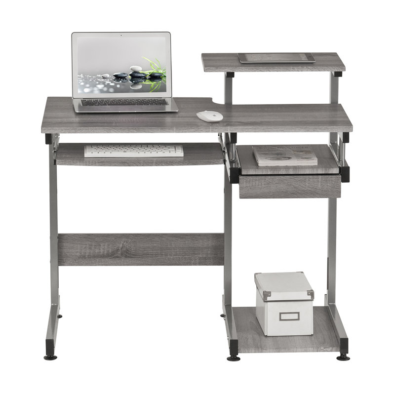 Techni Mobili Complete Computer Workstation Desk,, Gray