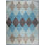 Multicolor Hand-Knotted Wool Diamond Cascade Geometric Modern Contemporary Carpet Rug-1848645347