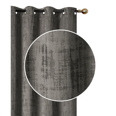Velvet Semi Sheer Curtain Pair