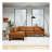 Juno Sectional Left Waxy Cognac Leather Sofa