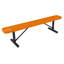 Banc orange texturé, perforé, 1,83 m, sans dossier, portable-608215621-608215633