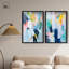 Art mural bleu Blush Boho-115200588-115200593