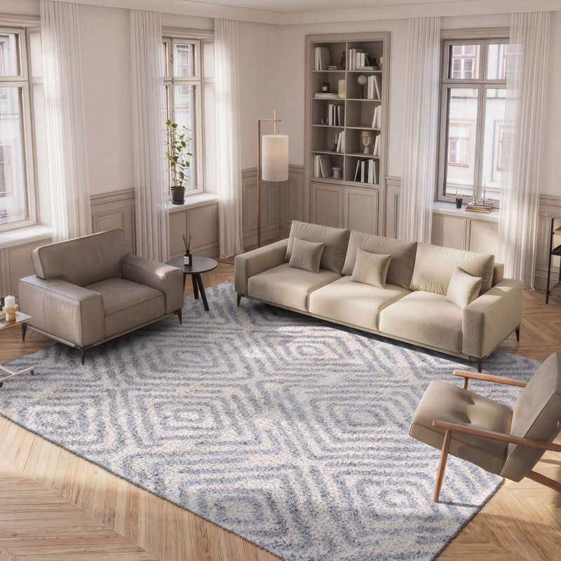 Bakker Shag 200 Performance Geometric Rug, Rectangle 8' x 10'