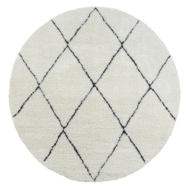 Taneesha Geometric Area Rug, Round 120 cm
