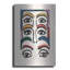 Art mural en métal, "Eyes and,1" par Andreas Magnusson, 24 po x 36 po
