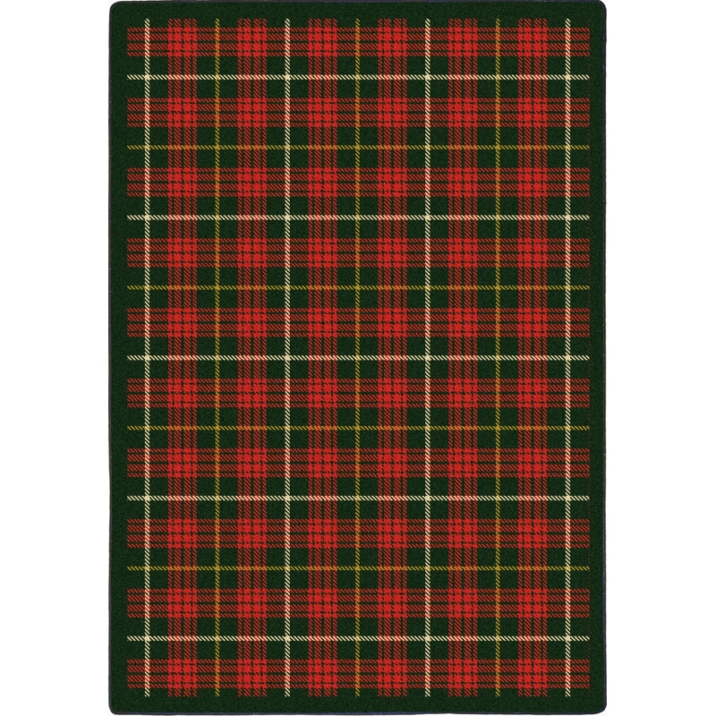 Tapis couleur tartan Whimsy Kaleidoscope, Rectangle 5 pi 4 po x 7 pi 8 po