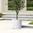 Greenebaum 17.3'' D Round Ribbed Black Planter, Outdoor Plant Pot-409472167-409472160