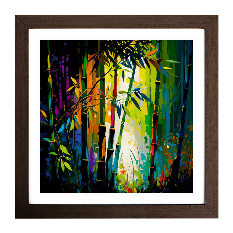 Single Picture Frame Print on Wood, Walnut