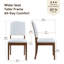 Chaises de salle à manger rembourrées en similicuir blanc (ensemble de 6)-1294883692