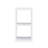 Hamlett 30"H x 16"W White Two Cube Wood-42917139