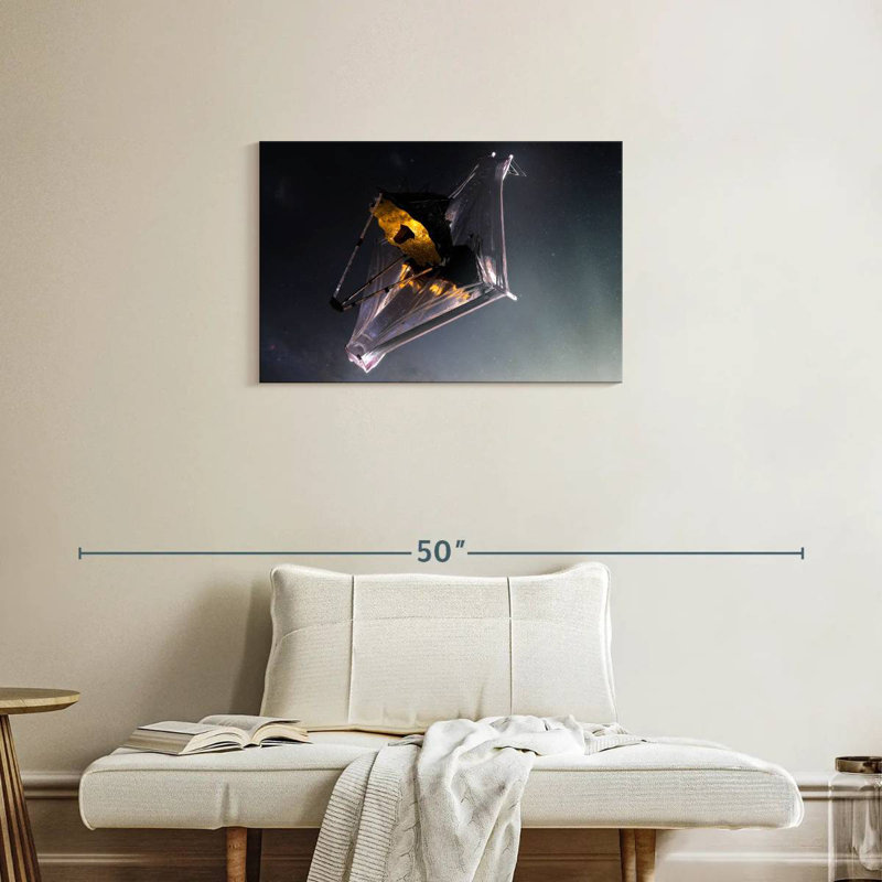 Oberle James Webb's Space Telescope Artist Conception, 20" H x 30" W