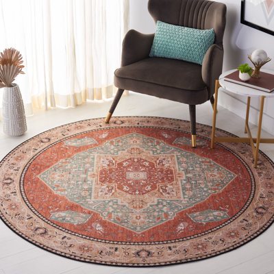 Tapis oriental turquoise / rouille Pashen