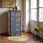 Bourbeau Blue/Brown Finished Accent Chest with 5 drawer, 28.15'' H X 11.65'' W X 11.65'' D