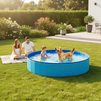 71" Pet Swimming Pool For Kids And Dogs Foldable Portable