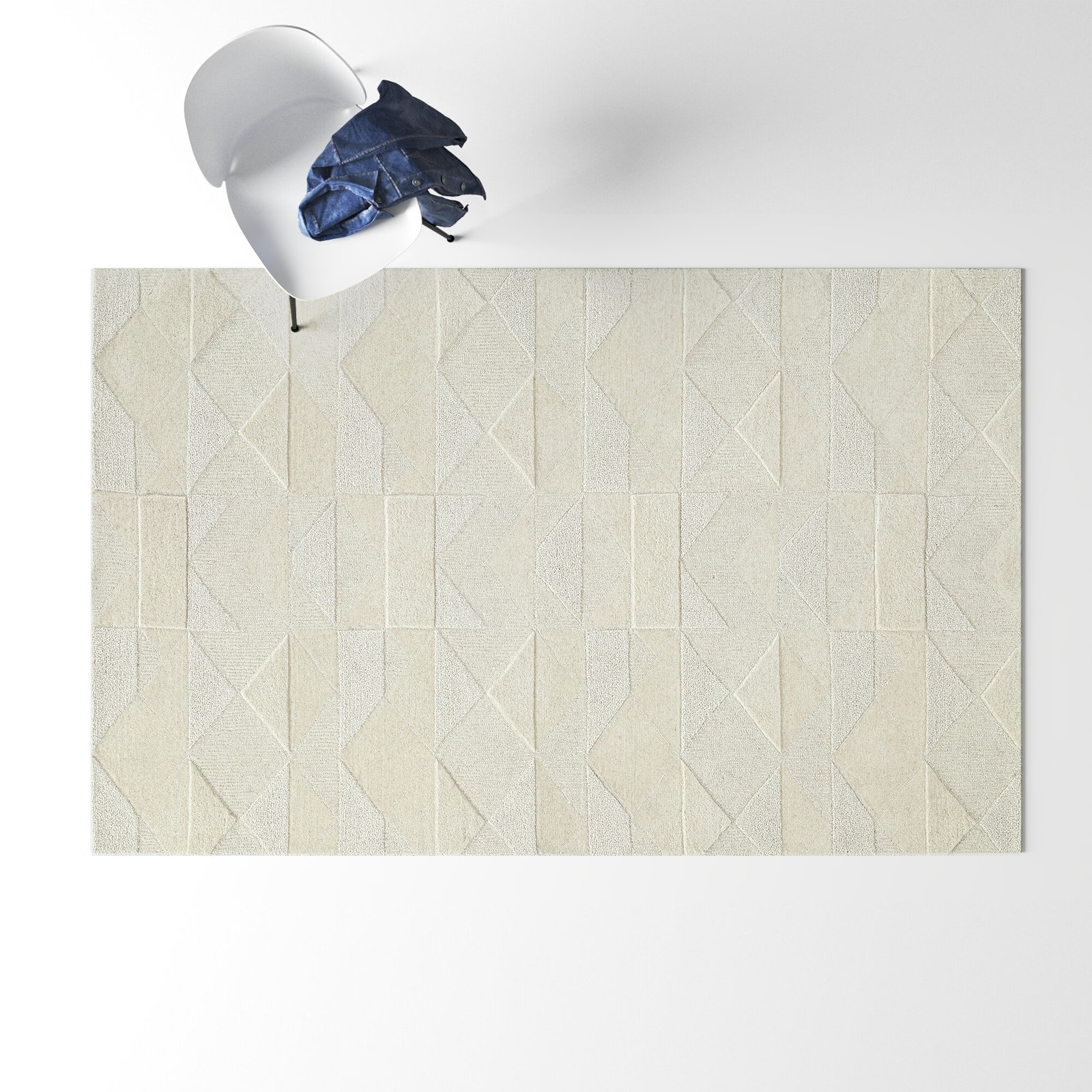 Hand-Tufted Geometric Rug