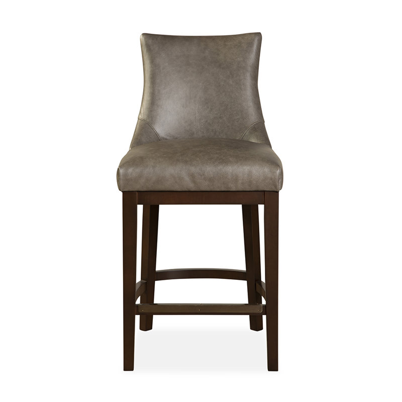 Upholstered Stool with Solid Wood Frame, Ashton