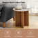 Comsa Modern Minimalistic Walnut Marble-Top End Table
