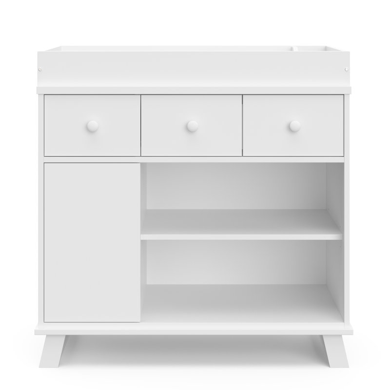 Commode 2 tiroirs Storkcraft, Blanc