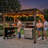 6 X 12 Ft. Cedar Wood Gazebo With USB Charging Socket, Storage Shelving And Bar Counter, Galvanized Steel Hardtop For Outdoor Patio, Deck, Backyard